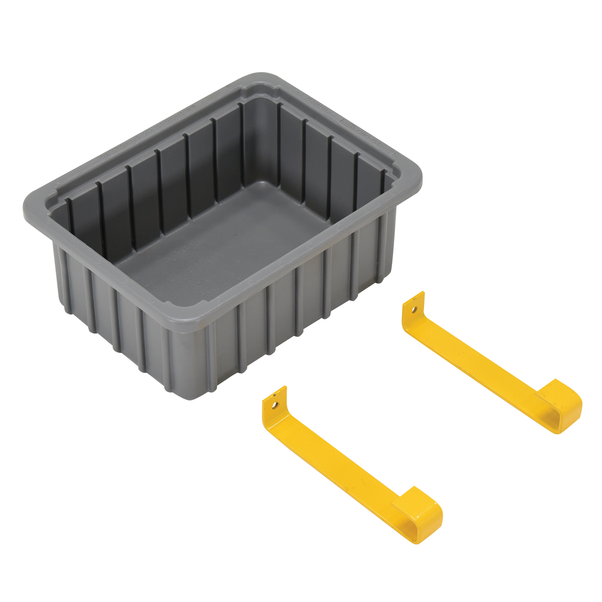 Vestil Deluxe Rotating Drum Cart Drip Pan - 4in. Height, Plastic, Brackets Included, Model# RDC-1000-DPN